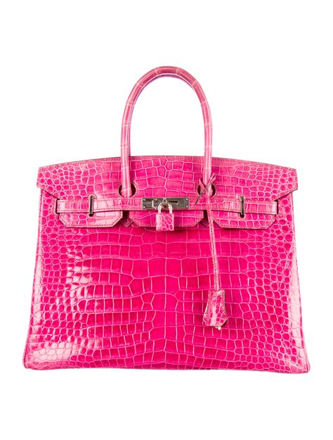 hermes birkin saltwater crocodile|Hermes Birkin crocodile handbag.